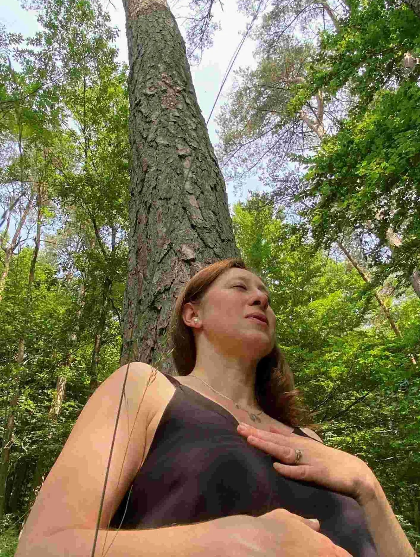 femme qui respire nature